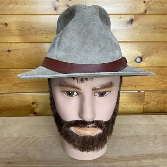 EDDIE BAUER VINTAGE tan union made genuine SUEDE hat - Picture 2 of 7